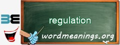 WordMeaning blackboard for regulation